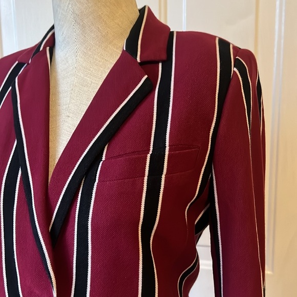 Lauren Ralph Lauren Stripe-Print Blazer size M medium - Picture 4 of 7